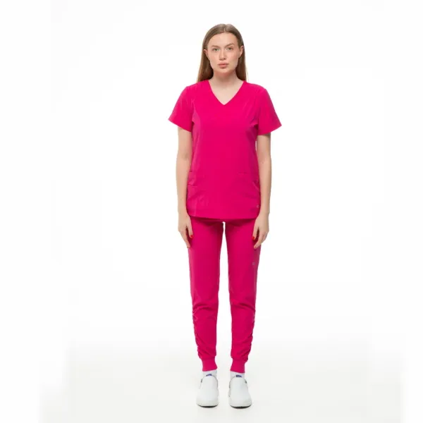 Жіночий медичний костюм White Cross рожевий