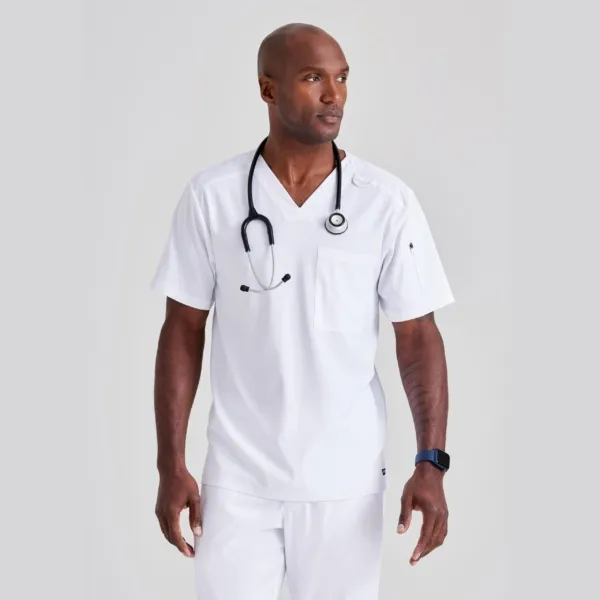 Чоловічий медичний костюм Grey's Anatomy білого кольору