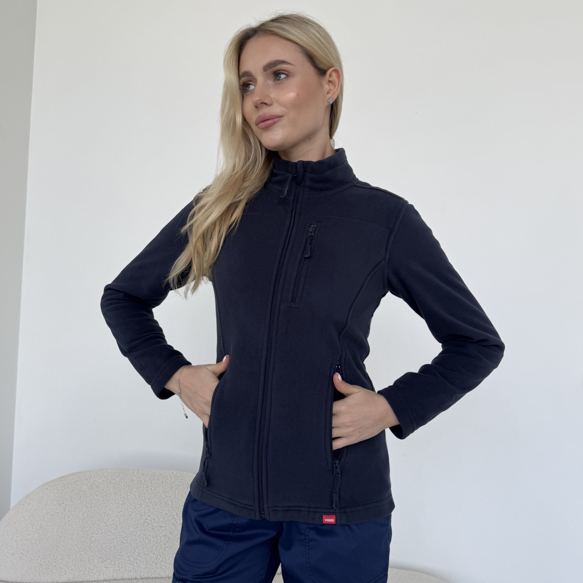 IMG_2917 Флиска для врача женская Vililla синяя — изображение 1