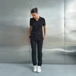 Жіночий медичний костюм Plum чорний