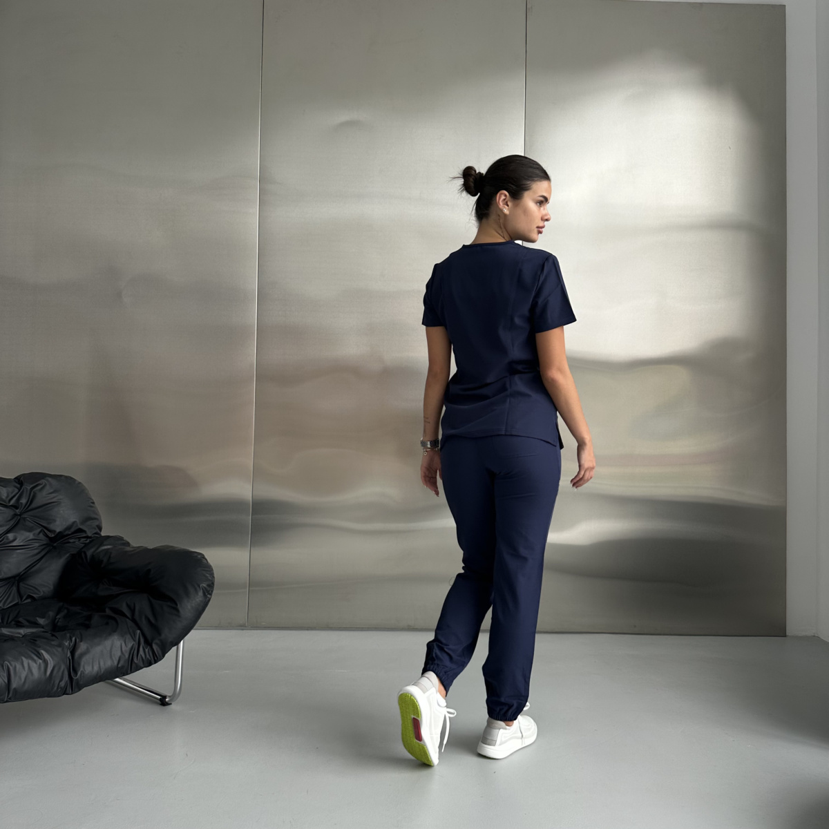 Жіночий медичний костюм Plum синій - Зображення 4