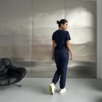 Жіночий медичний костюм Plum синій - Зображення 4