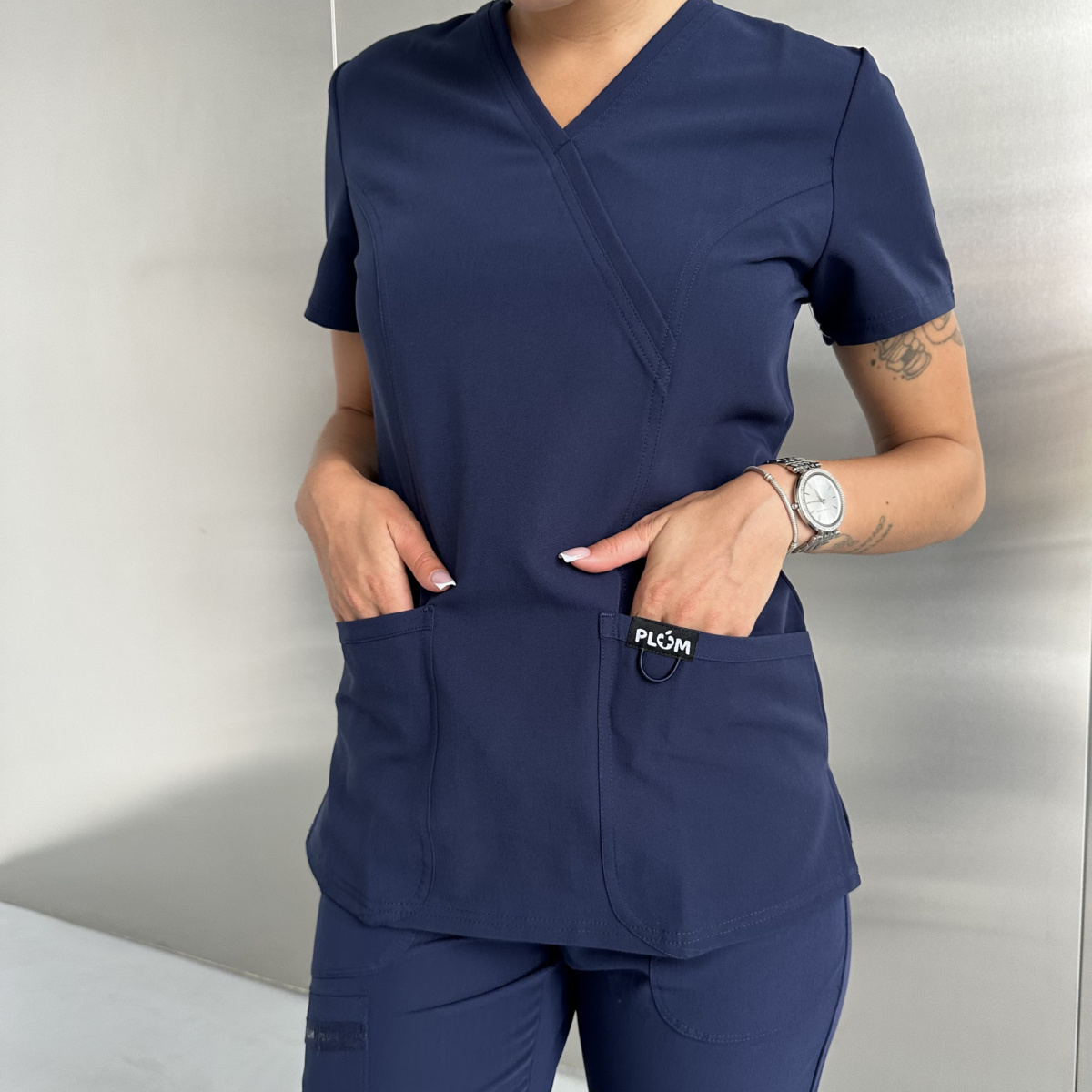 Жіночий медичний костюм Plum синій - Зображення 2