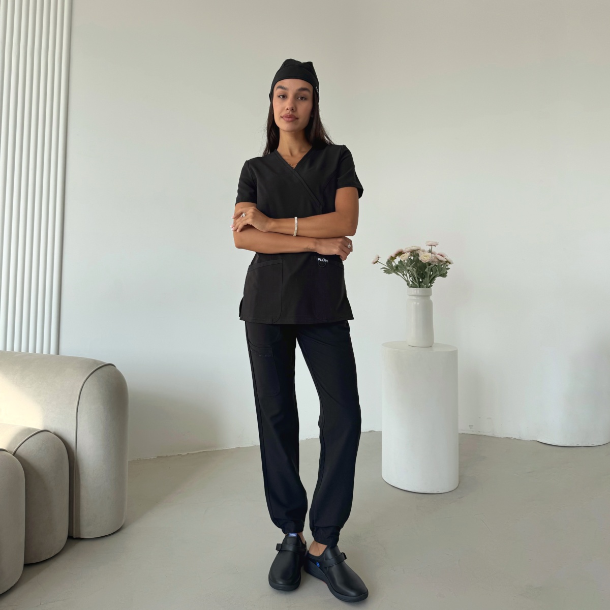 Жіночий медичний костюм Plum чорний - Зображення 2
