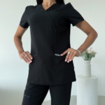 Жіночий медичний костюм Plum чорний - Зображення 7