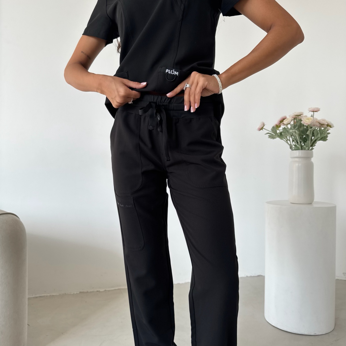 Жіночий медичний костюм Plum чорний - Зображення 5