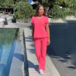 Женский медицинский костюм Heart Soul розового цвета