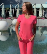 Женский медицинский костюм Heart Soul розового цвета — изображение 2