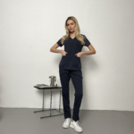 Женский медицинский костюм Grey's Anatomy Strech графитовый