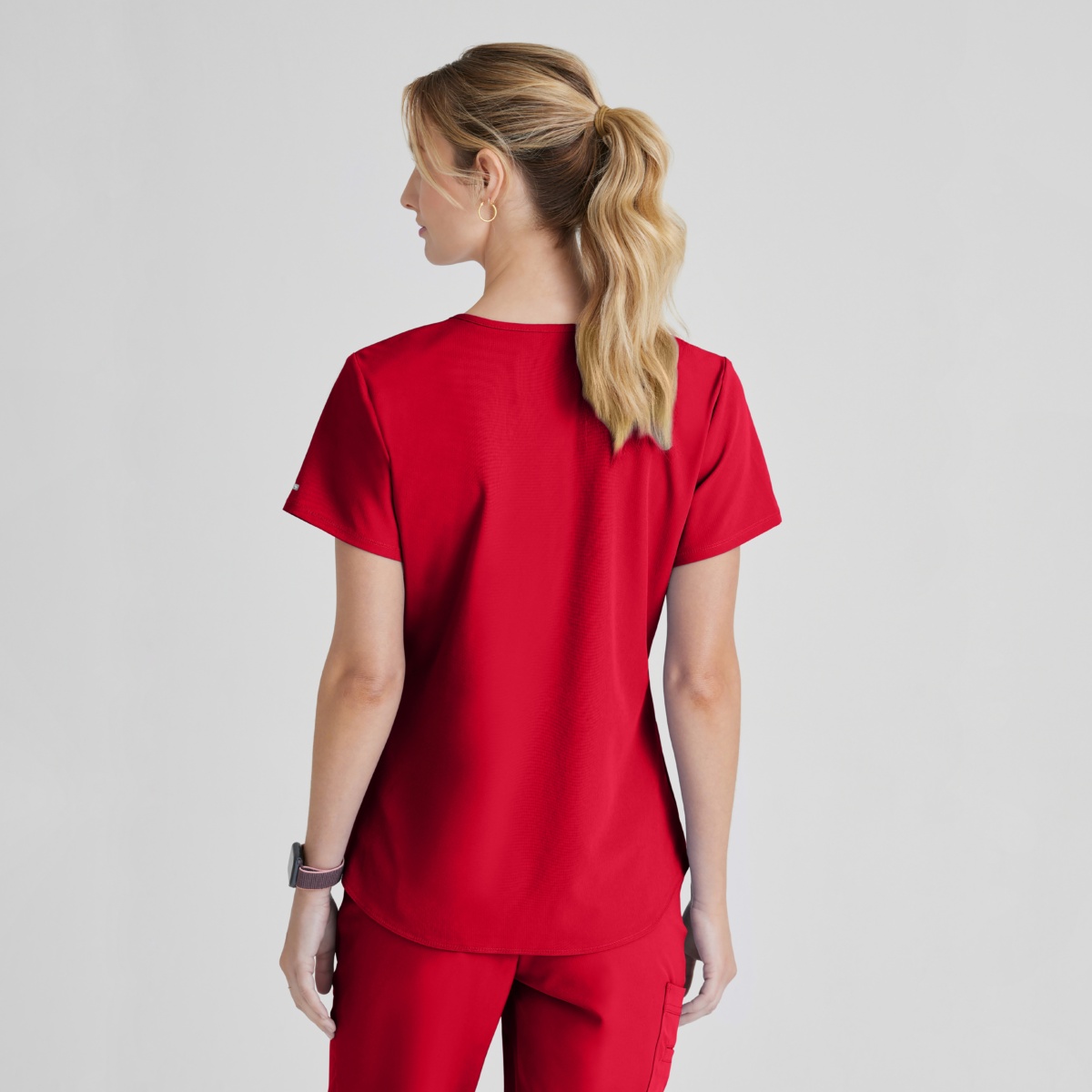 Жіночий медичний костюм Skechers червоного кольору - Зображення 4