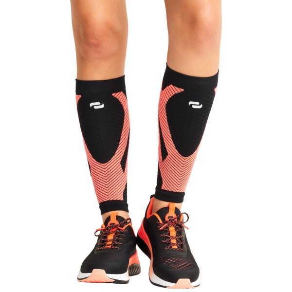 Компресійні гольфи Infinity для литок чорні з помаранчевим