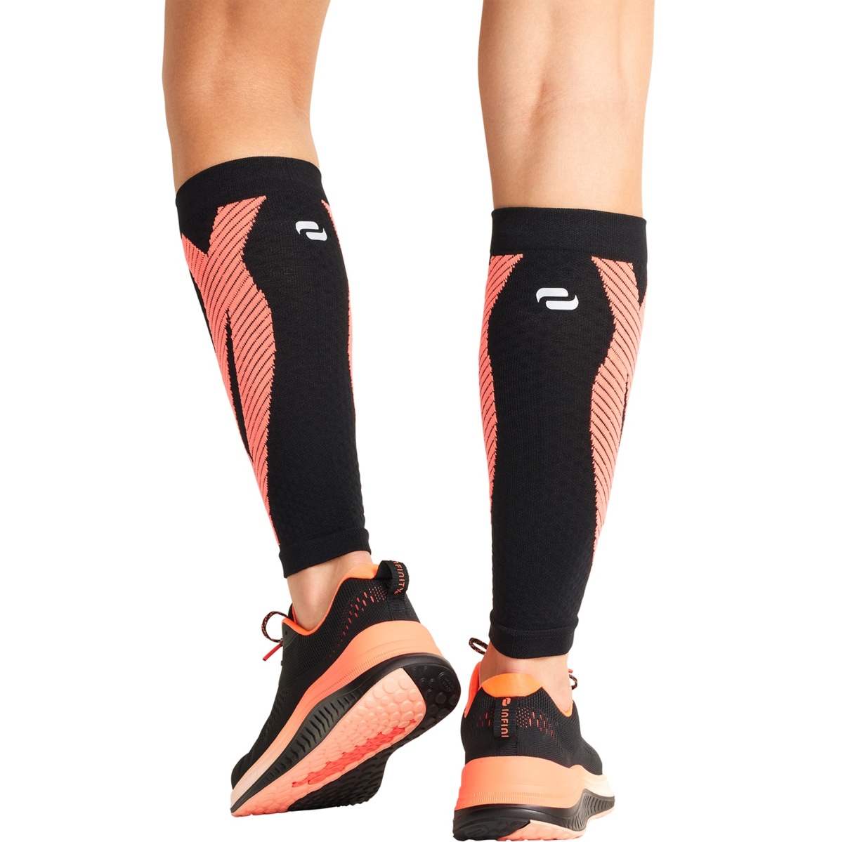 Компресійні гольфи Infinity для литок чорні з помаранчевим - Зображення 3
