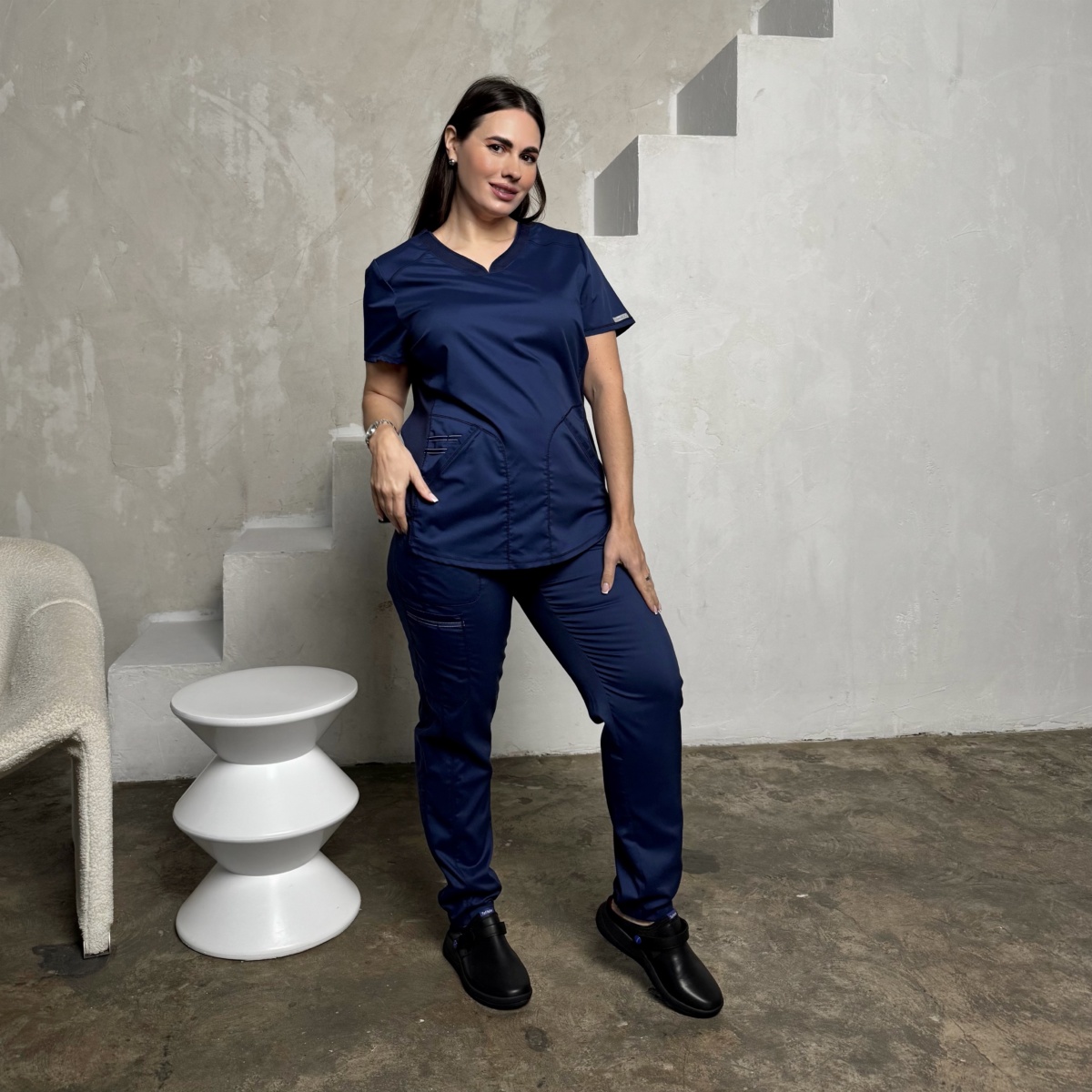 Женский медицинский костюм Cherokee синий — изображение 4