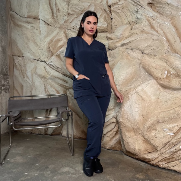 Женский медицинский костюм Plum графитовый