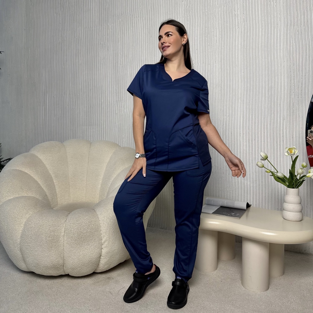 Женский медицинский костюм Cherokee синий — изображение 1