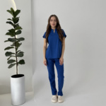 Женский медицинский костюм Grey's Anatomy™ Spandex Stretch ярко-синий