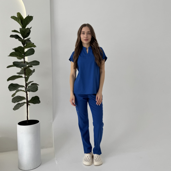 Женский медицинский костюм Grey's Anatomy™ Spandex Stretch ярко-синий
