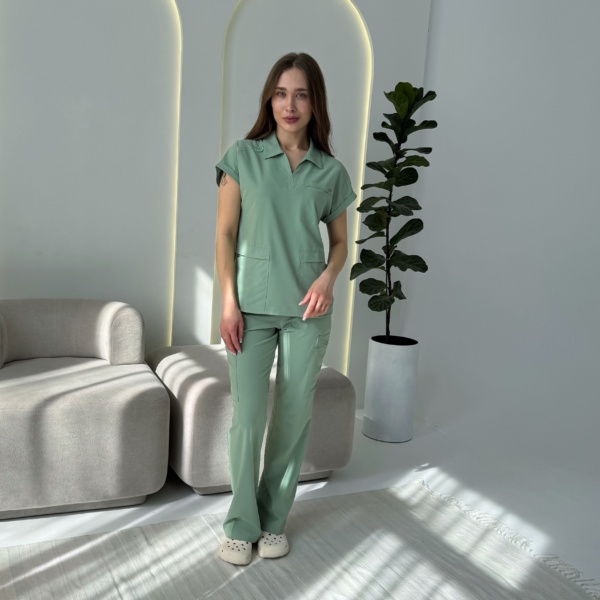 Женский медицинский костюм Skechers фисташковый