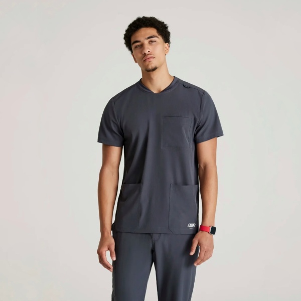 Мужской медицинский костюм Skechers графитовый