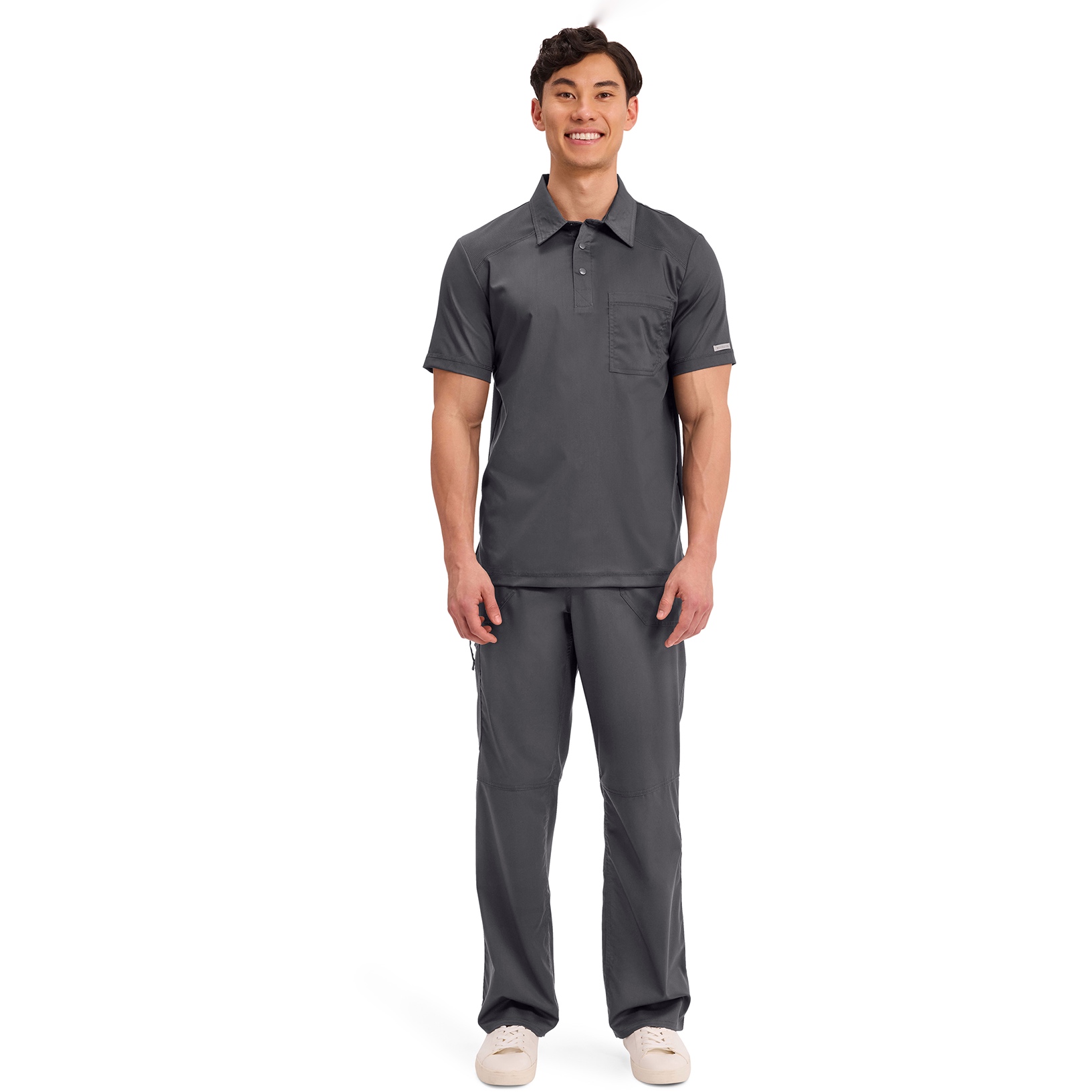 WW615_PWT_1 2 Медицичний костюм з поло Cherokee Revolution сірий - Зображення 1