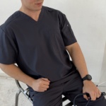 Мужской медицинский костюм Grey's Anatomy графитового цвета — изображение 3