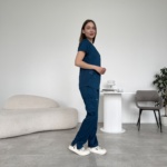 Женский медицинский костюм Cherokee морская волна — изображение 3