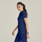 Жіночий медичний костюм Grey's Anatomy™ Spandex Stretch синього кольору - Зображення 7