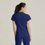 Жіночий медичний костюм Grey's Anatomy™ Spandex Stretch синього кольору - Зображення 4