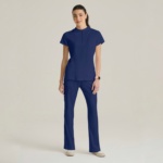 Жіночий медичний костюм Grey's Anatomy™ Spandex Stretch синього кольору