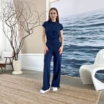 Жіночий медичний комбінезон MedCouture синій