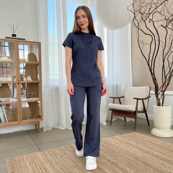 Жіночий медичний костюм Grey's Anatomy™ Spandex Stretch сірого кольору