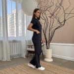 Женский медицинский костюм Grey's Anatomy™  Spandex Stretch серого цвета — изображение 13