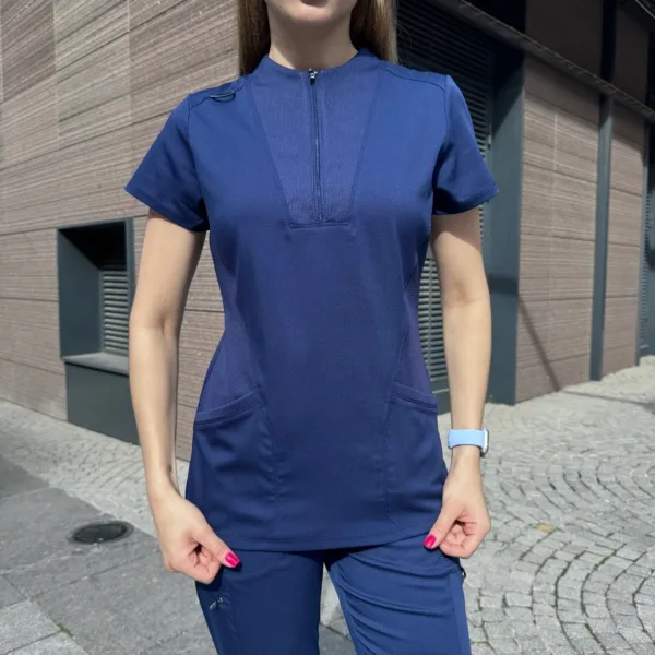 Жіночий медичний костюм Grey's Anatomy™ Spandex Stretch синього кольору