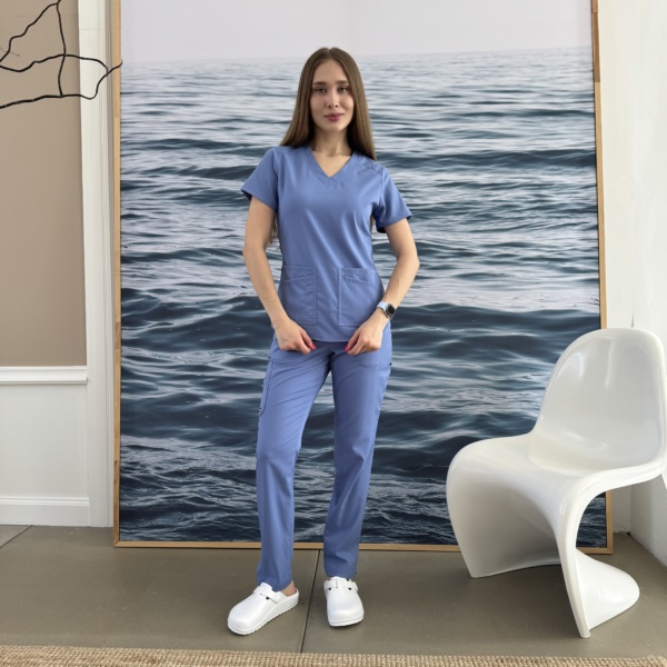 Женский медицинский костюм Grey's Anatomy Strech лилового цвета