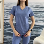 Женский медицинский костюм Grey's Anatomy Strech лилового цвета — изображение 7