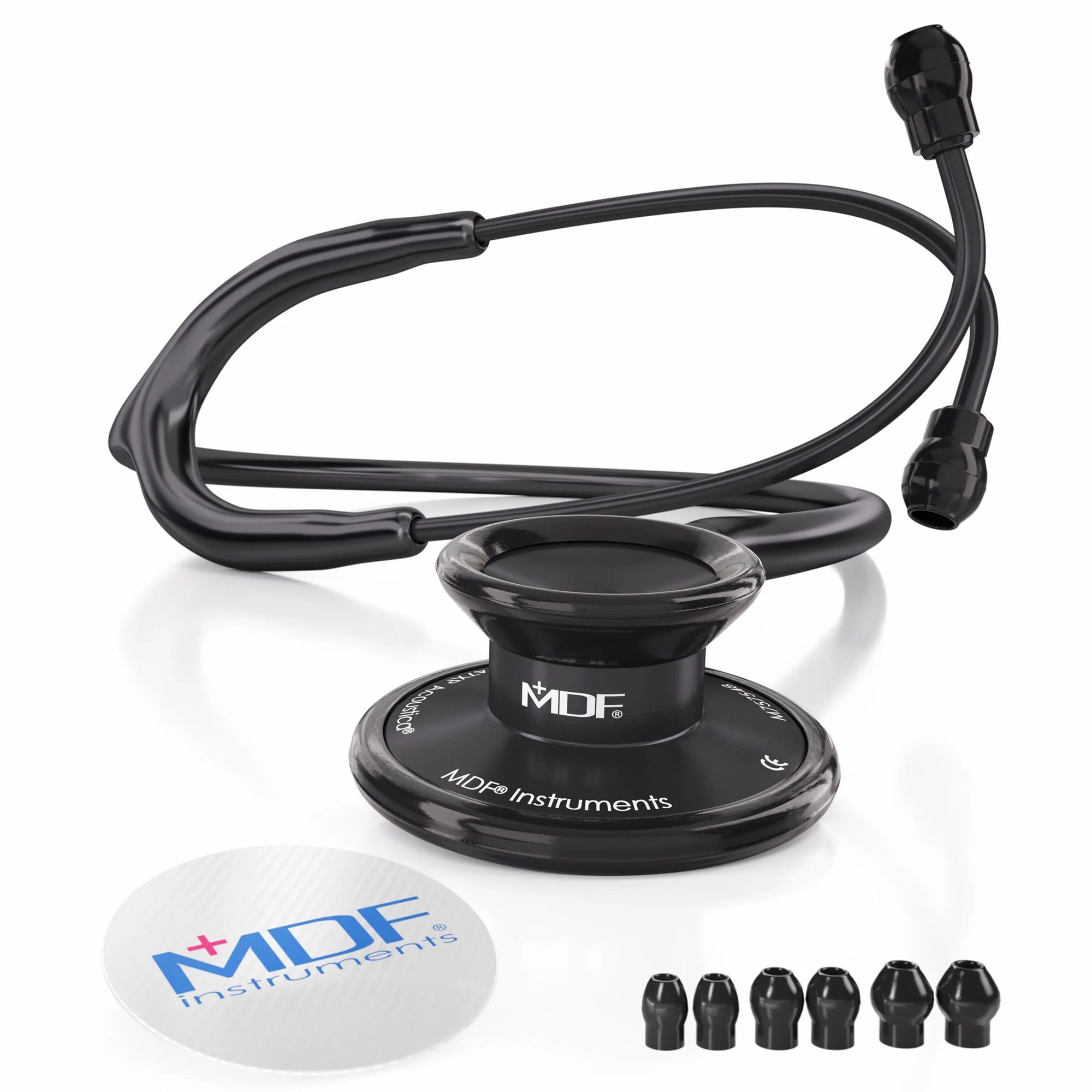mdf-instruments-acoustica-black-stethoscope-blackout-dual-head-bo Стетоскоп общетерапевтический MDF Instruments MDF747XP-BO — изображение 1