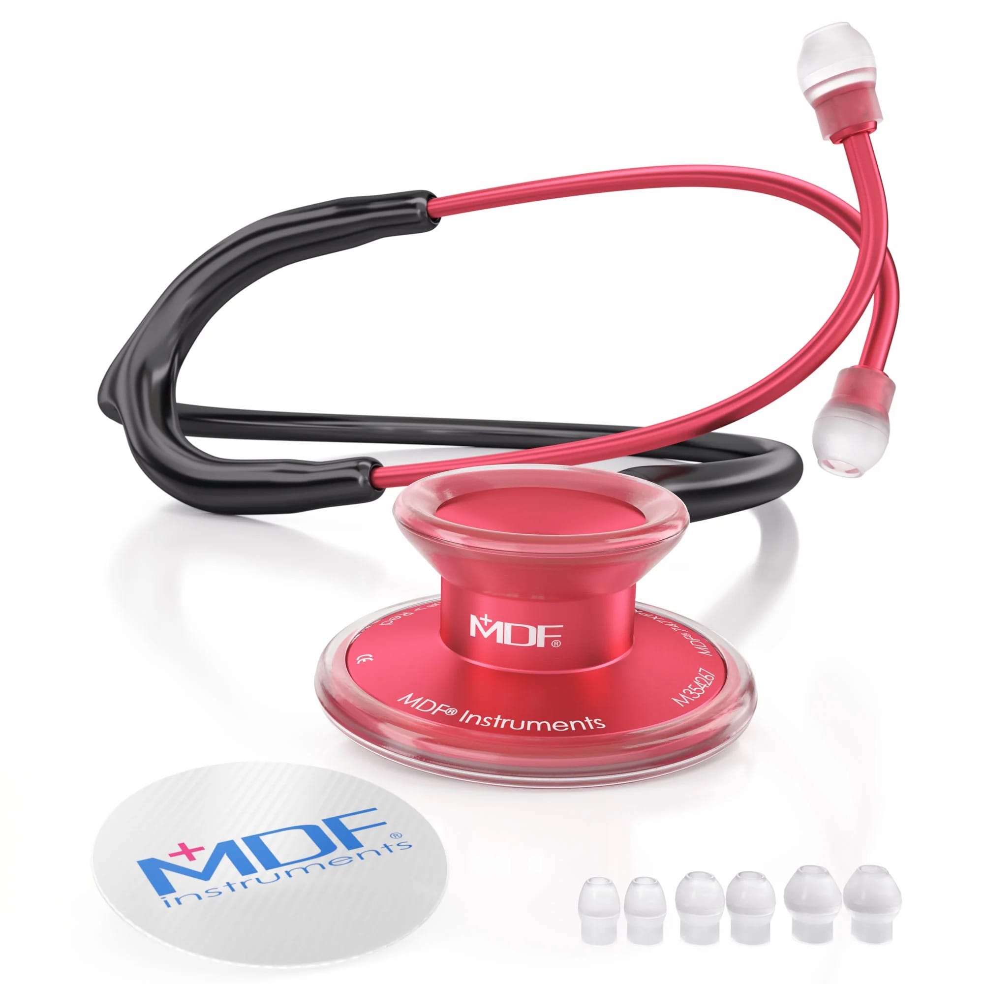 mdf-instruments-acoustica-stethoscope-red-black-dual-head-r11 Стетоскоп общетерапевтический MDF Instruments MDF747XPRG-11 — изображение 1