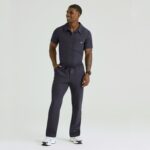 Мужской медицинский костюм Skechers by Barco графитовый PWT, топ с воротником поло и прямые брюки